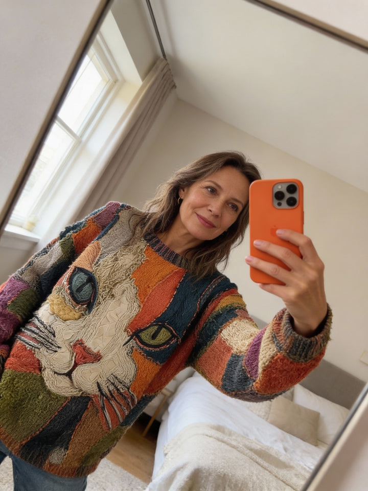 Muriel | Artistic Cat-Inspired Sweater