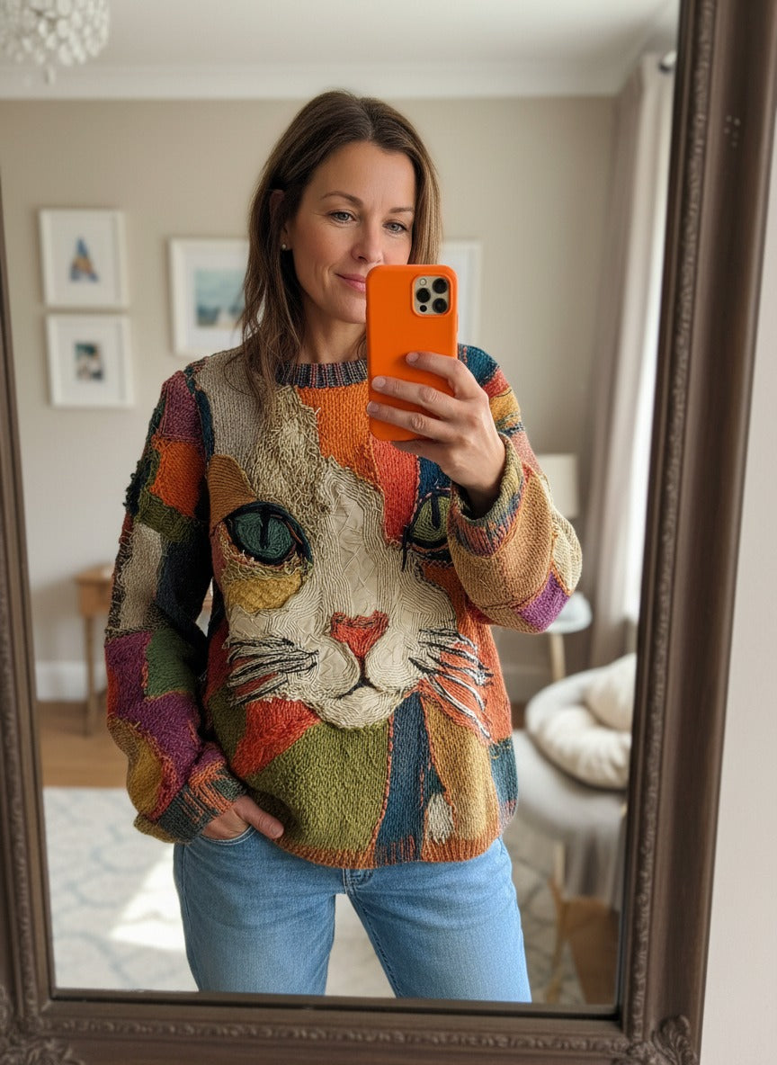 Muriel | Artistic Cat-Inspired Sweater