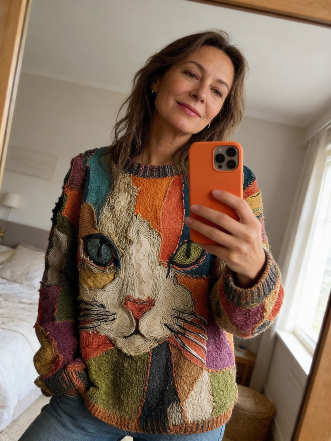 Muriel | Artistic Cat-Inspired Sweater