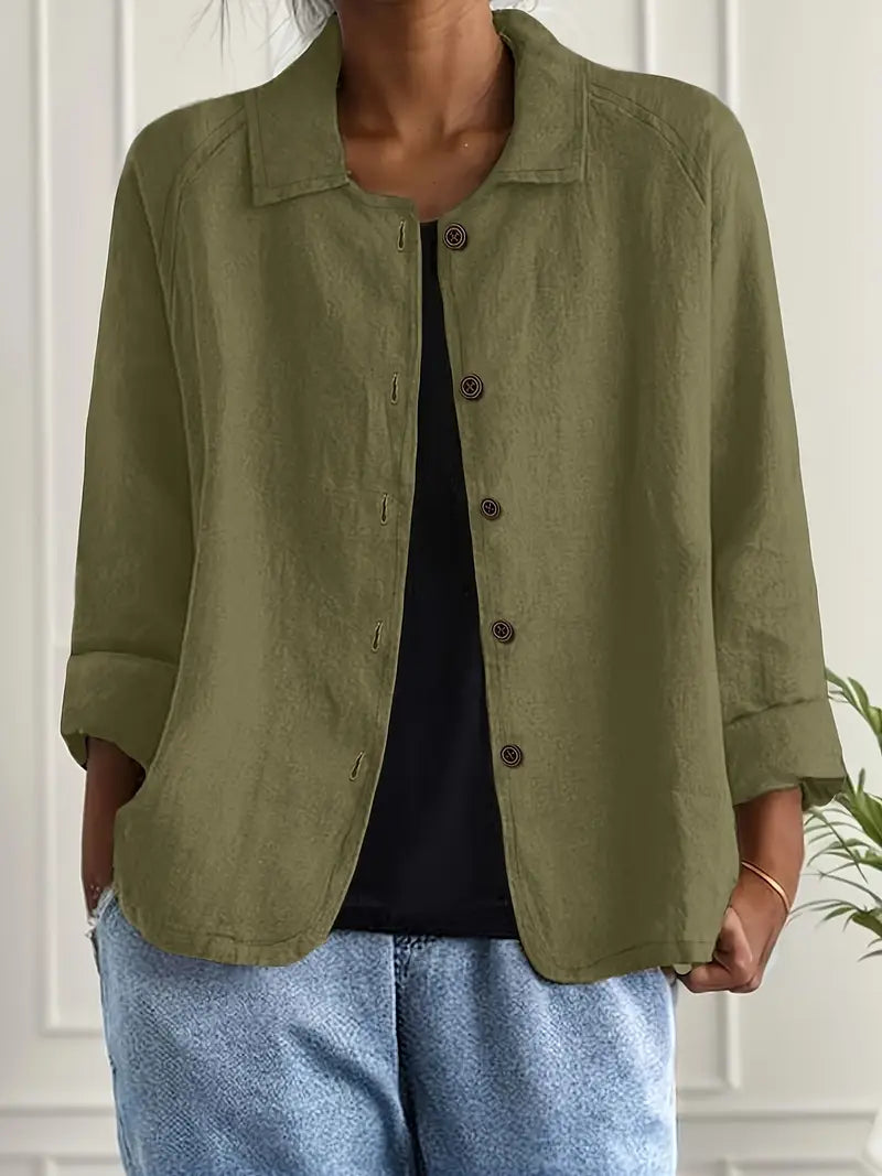 Marilla™ – Classic Lightweight Shirt-Cardigan