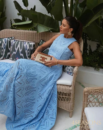 Briana Lace Elegant Cutout Top and Skirt Set