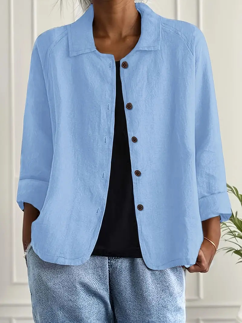 Marilla™ – Classic Lightweight Shirt-Cardigan