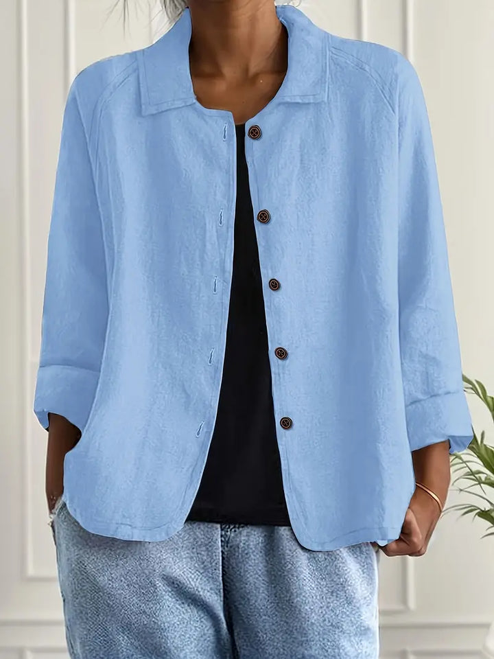 Marilla™ – Classic Lightweight Shirt-Cardigan