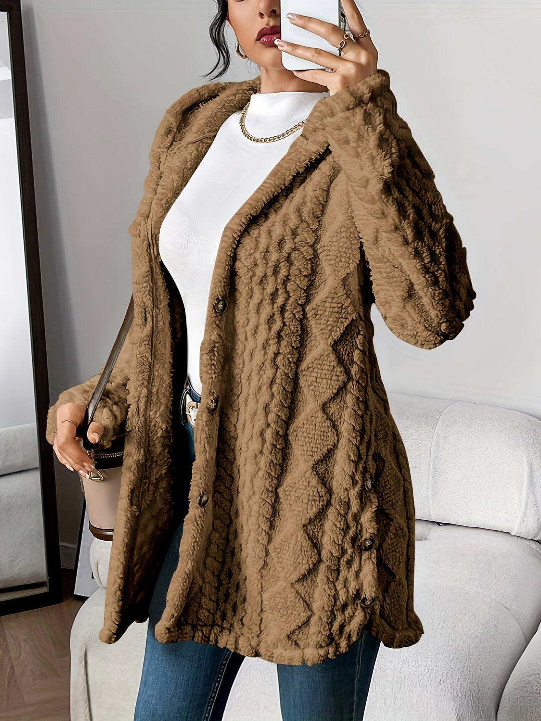 Chloe™ - Plush Hoodie Cardigan