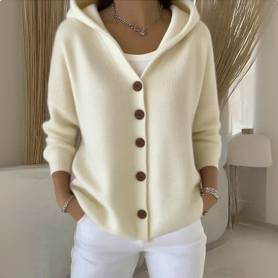 Teri™ - Women's Cotton Cardigan with Long Sleeves