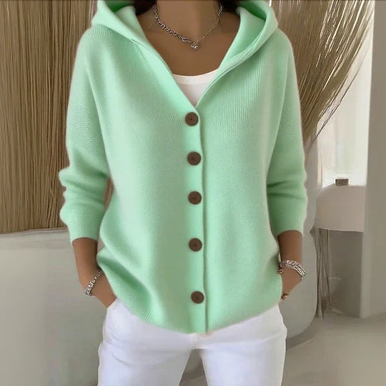 Teri™ - Women's Cotton Cardigan with Long Sleeves