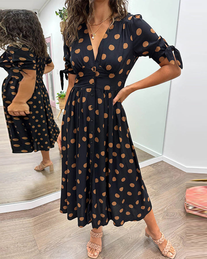 Monique | Elegantes Kleid mit Polka-Dots 