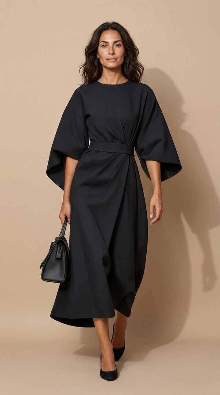 Matzliah™ | Elegant Lantern Sleeve Dress