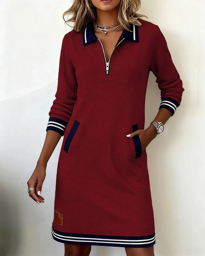 Honora | Chic Long Sleeve Cotton Dress