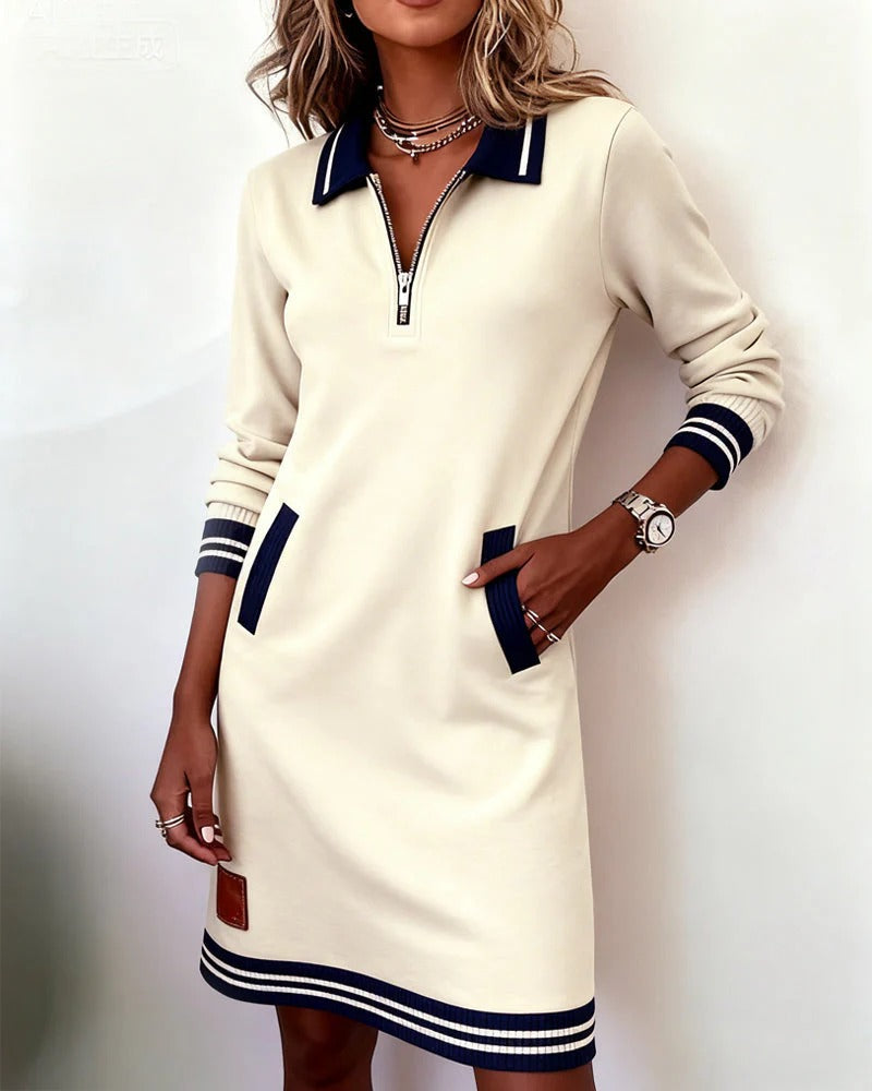 Honora | Chic Long Sleeve Cotton Dress