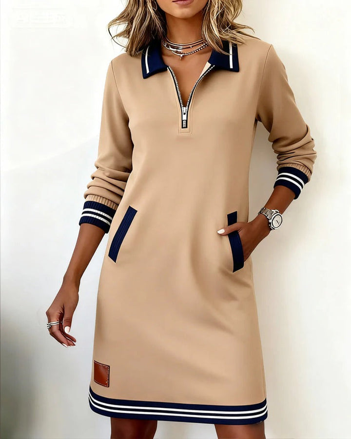 Honora | Chic Long Sleeve Cotton Dress