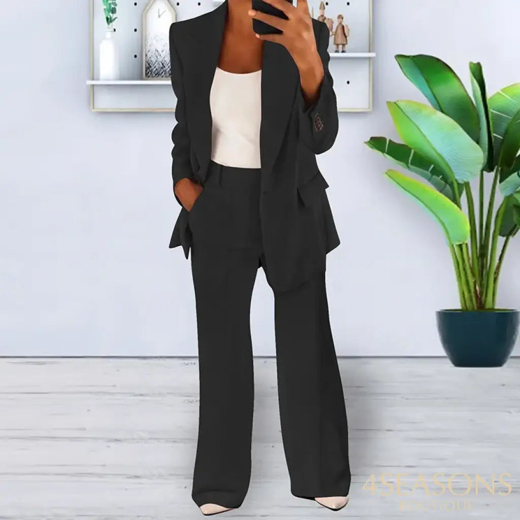 Jake suit with wide-leg pants Black / S