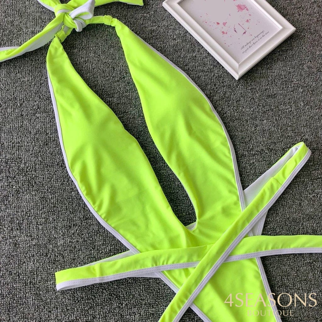 Maiô Adeline Verde Florescente / P