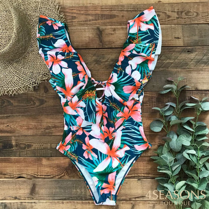 Maiô Alana Estampa Floresta / P