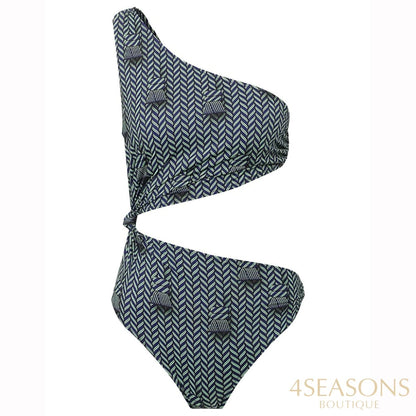 Sexy Cutout Bikinis 2022 New The Shoulder Swimwear Fashion One-Piece Swimsuit And Cover Up Women