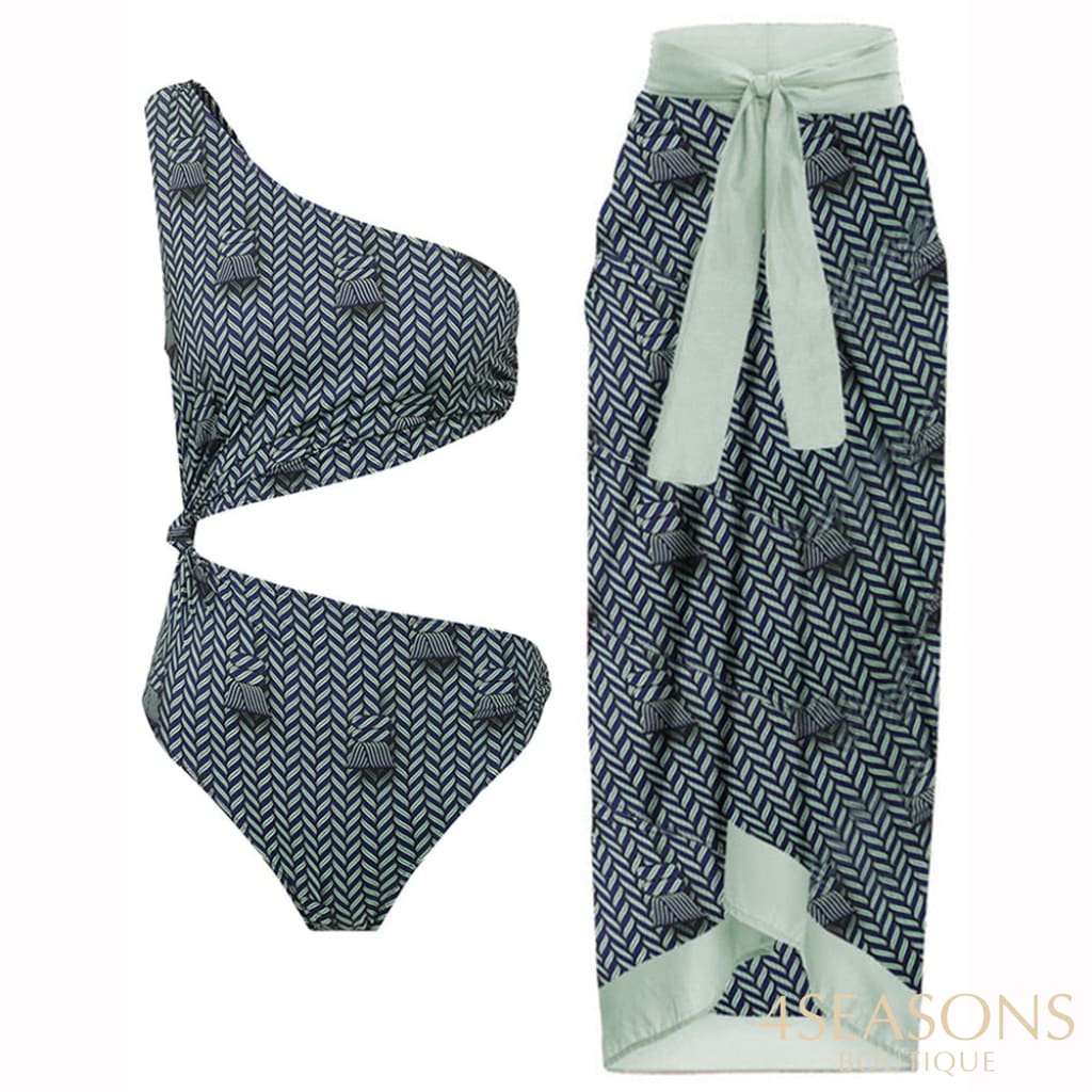 Sexy Cutout Bikinis 2022 New The Shoulder Swimwear Fashion One-Piece Swimsuit And Cover Up Women