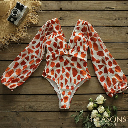 Maiô Bruna Animal Print Cítrico / P Nádia