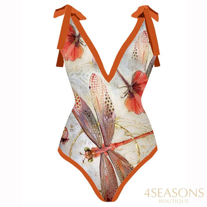 Retro Swimwear 2022 New One-Piece Swimsuits And Beach Cover Ups Women's Biquini Summer Beachwear