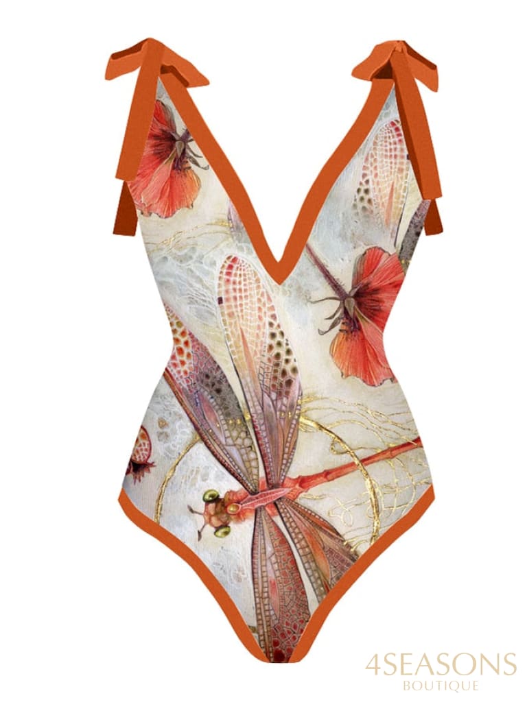 Retro Swimwear 2022 New One-Piece Swimsuits And Beach Cover Ups Women's Biquini Summer Beachwear