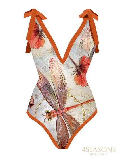 Retro Swimwear 2022 New One-Piece Swimsuits And Beach Cover Ups Women's Biquini Summer Beachwear