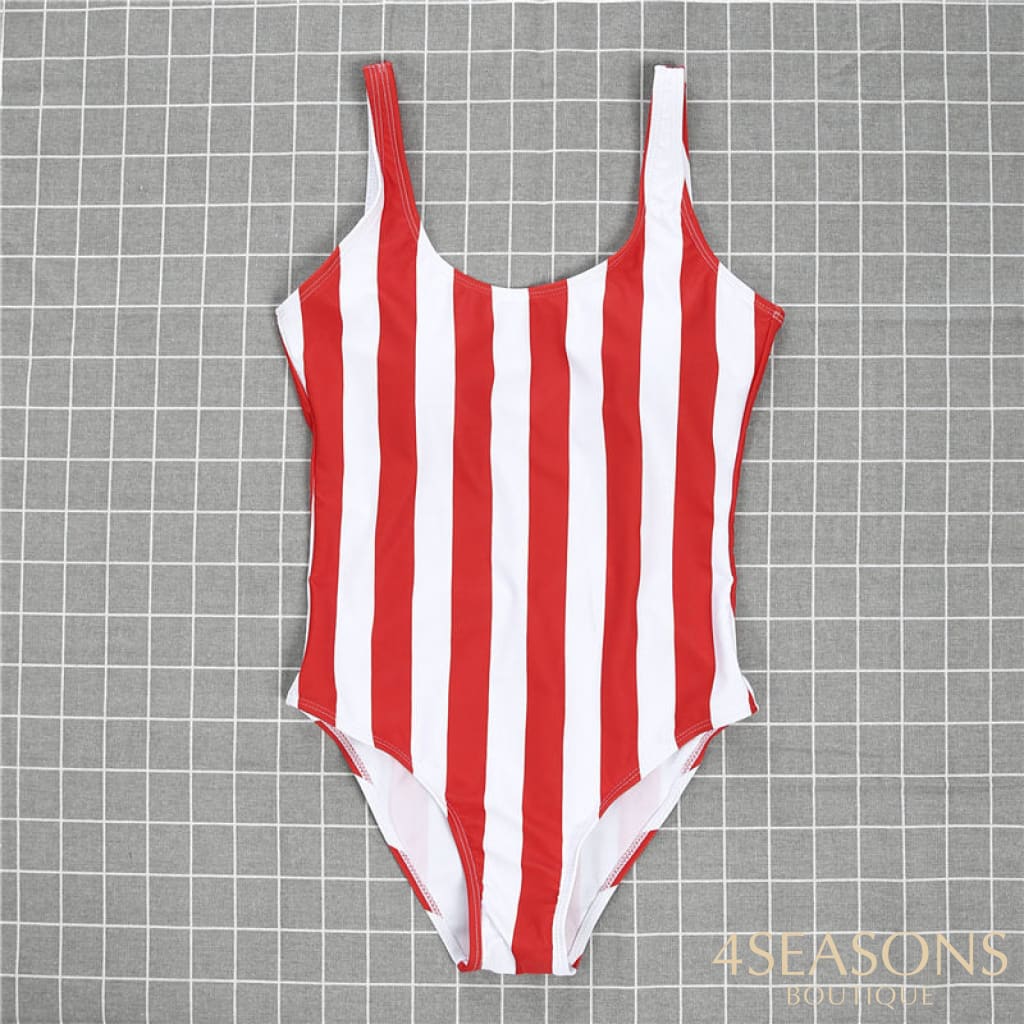 Maiô Leblon Estampa Listras Vermelhas / P