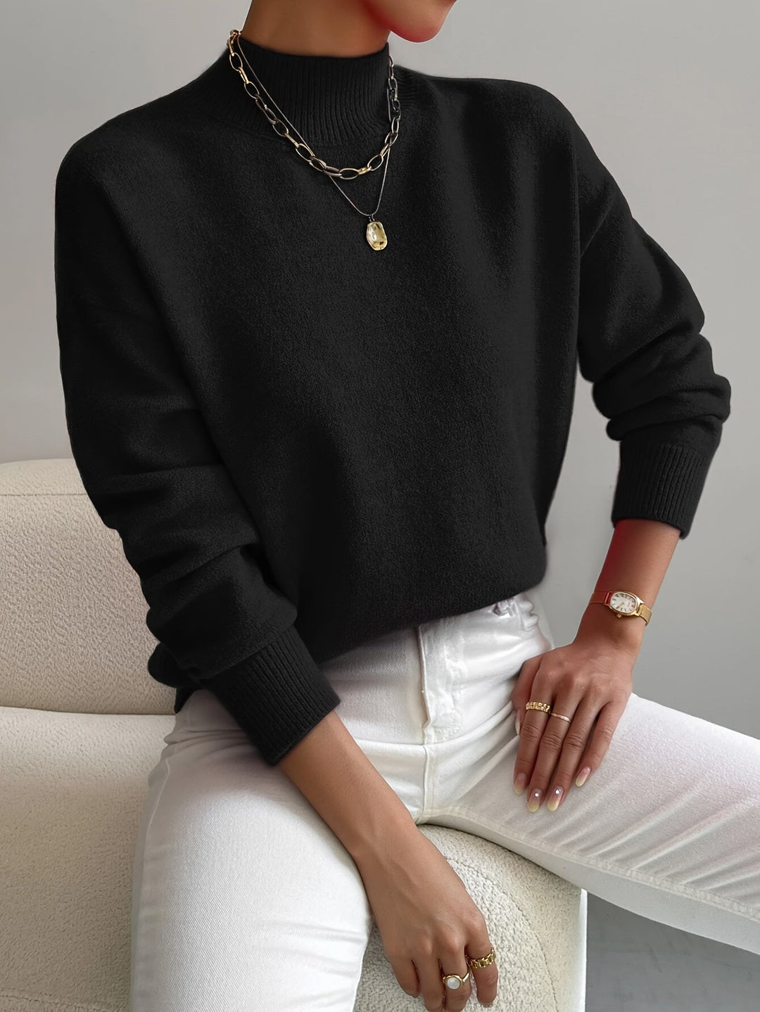 Donna™ – Classic Roll Neck Jumper