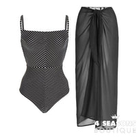 Gray Swimsuit + Free Cover Up